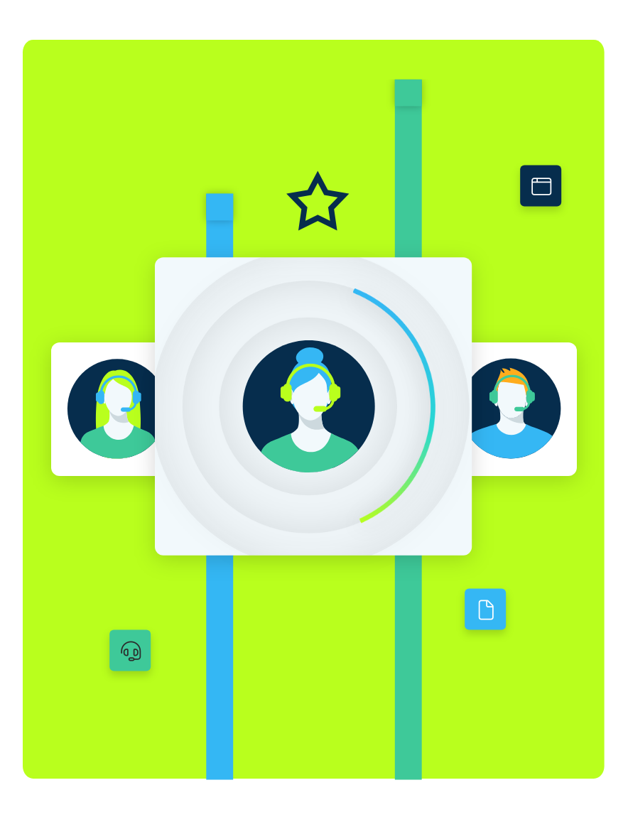 Customer service graphics to show CrashPlan for MSPs' endpoint backup support